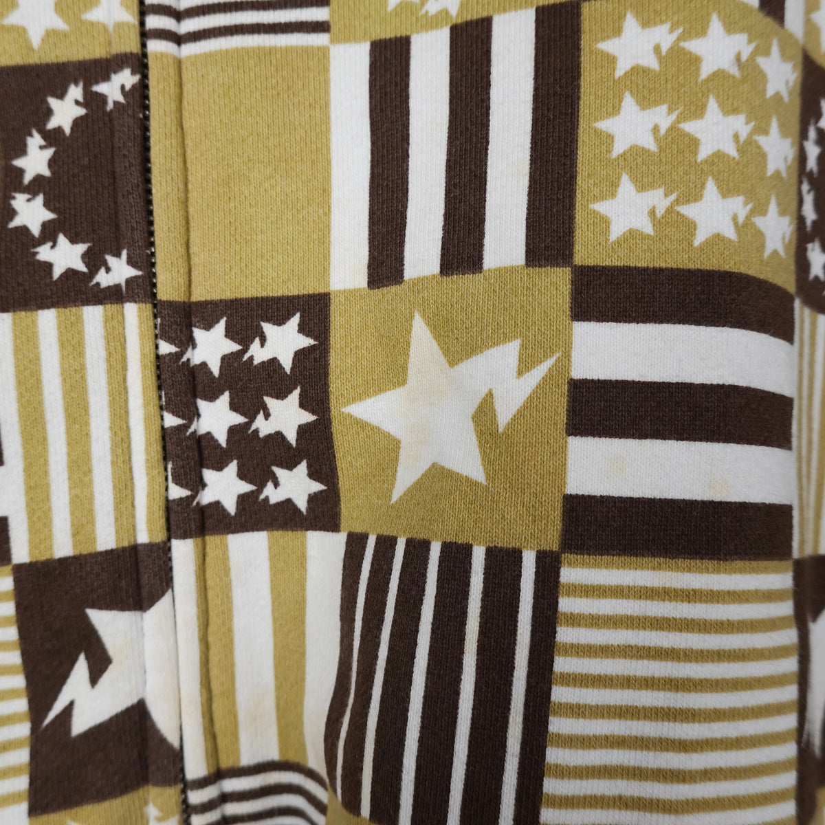 Bape Bapesta Flag Yellow Hoodie - Size L