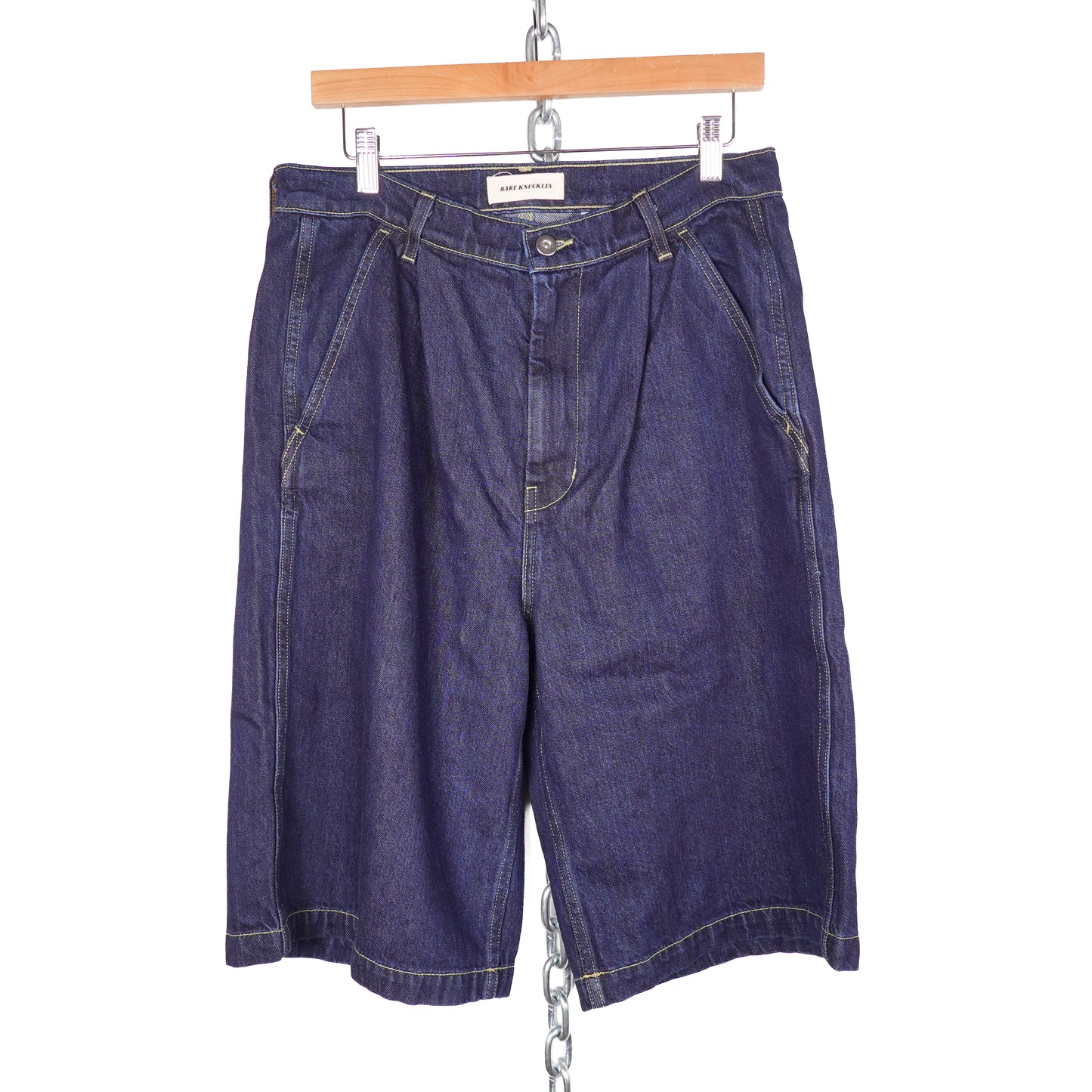 Bare Knuckles Pleated Denim Short - Size 31