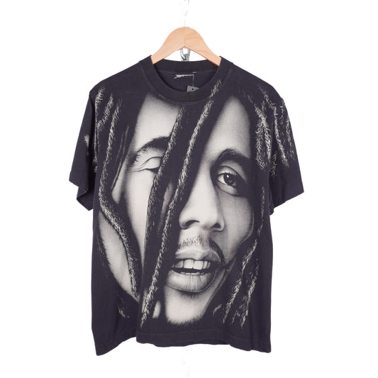 Vintage Bob Marley Big Print Tee - Size L