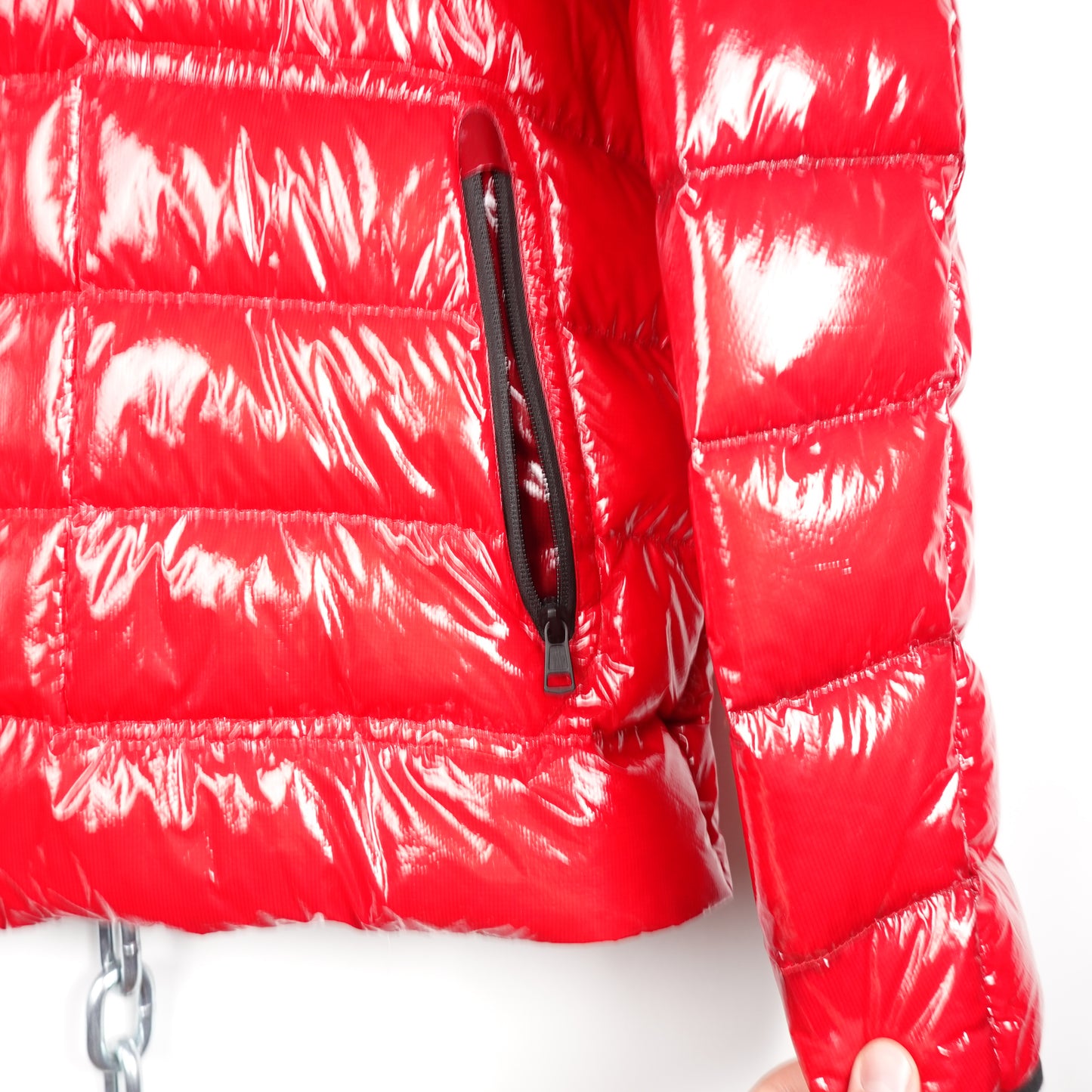 Moncler Red Puffer Jacket - Size 5