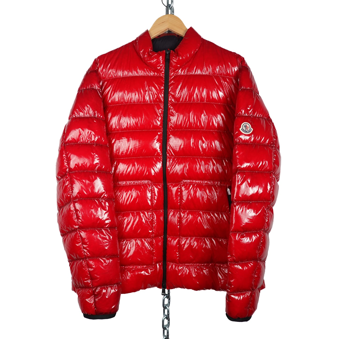 Moncler Red Puffer Jacket - Size 5
