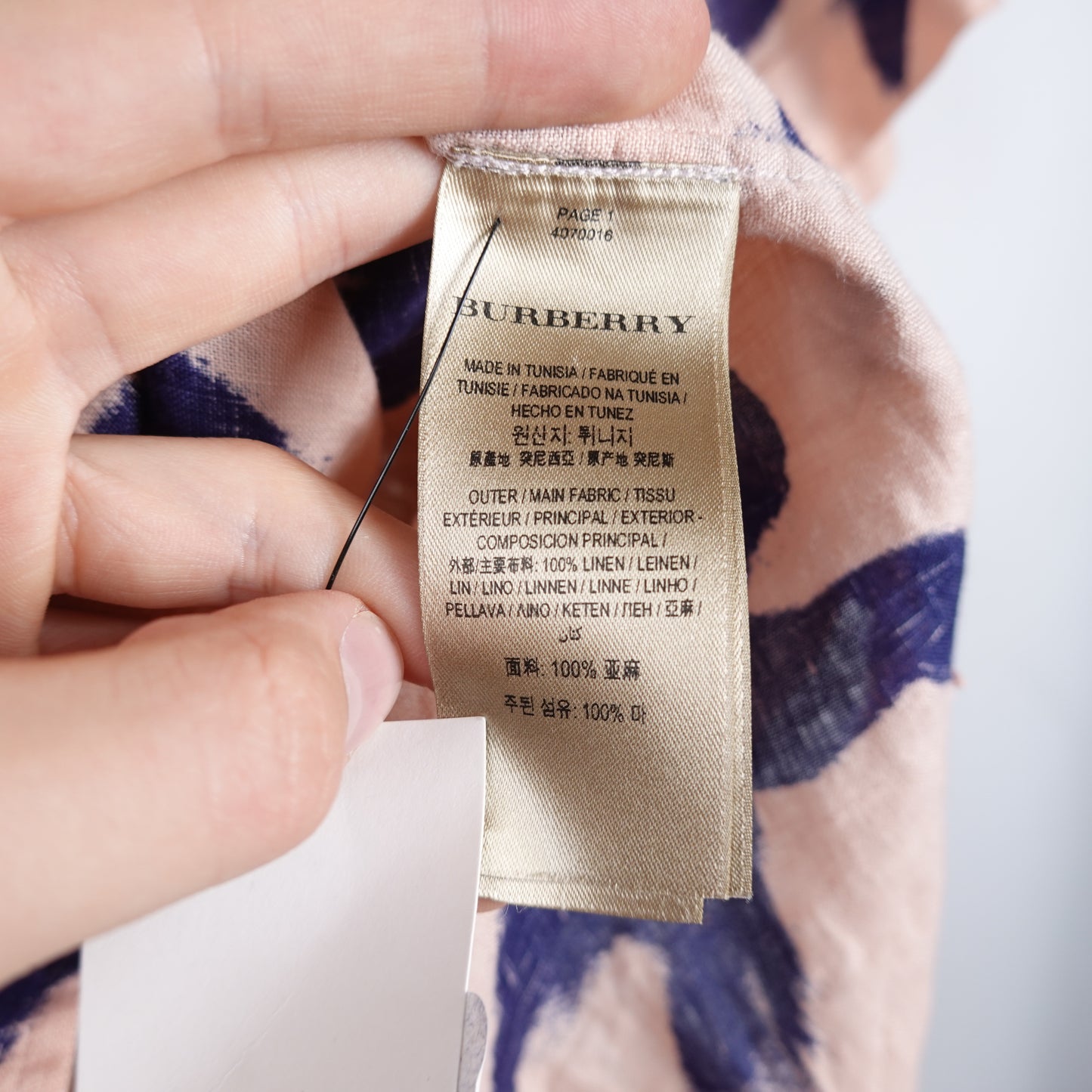 Burberry Abstract Bird S/S Button Up - Size L