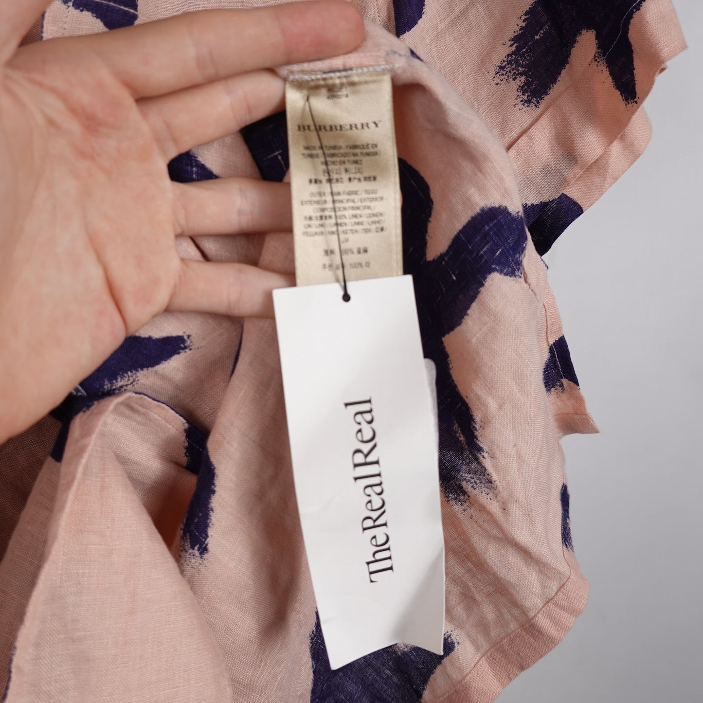 Burberry Abstract Bird S/S Button Up - Size L