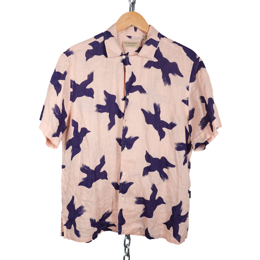 Burberry Abstract Bird S/S Button Up - Size L