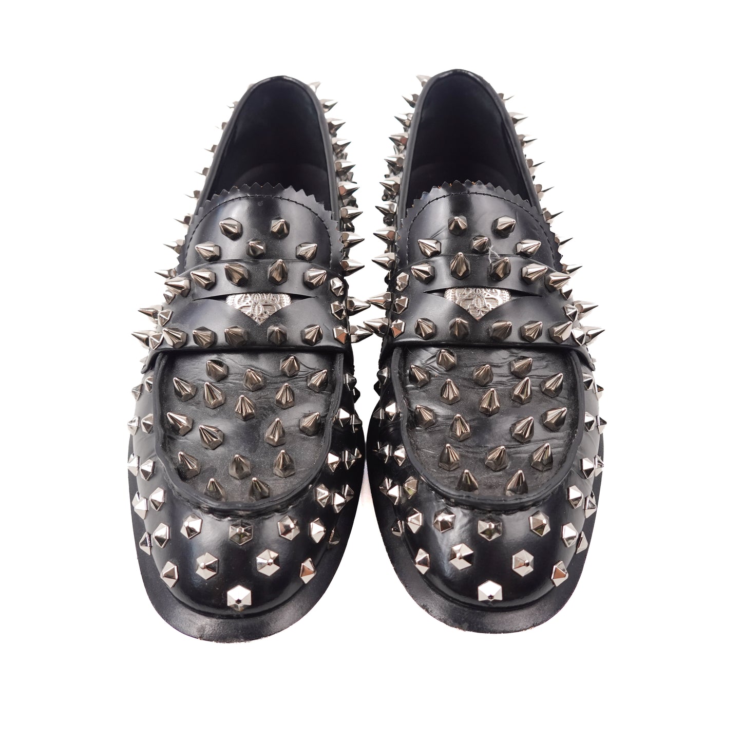 Alexander MCQueen Leather Studded Dress Loafers - Size 42