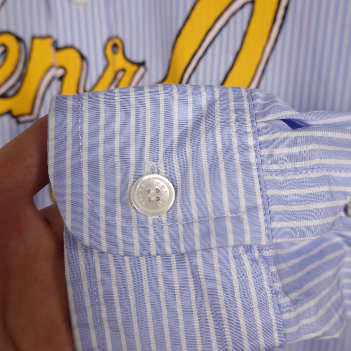 Kenzo Paris Striped Button Up Shirt - Size XL