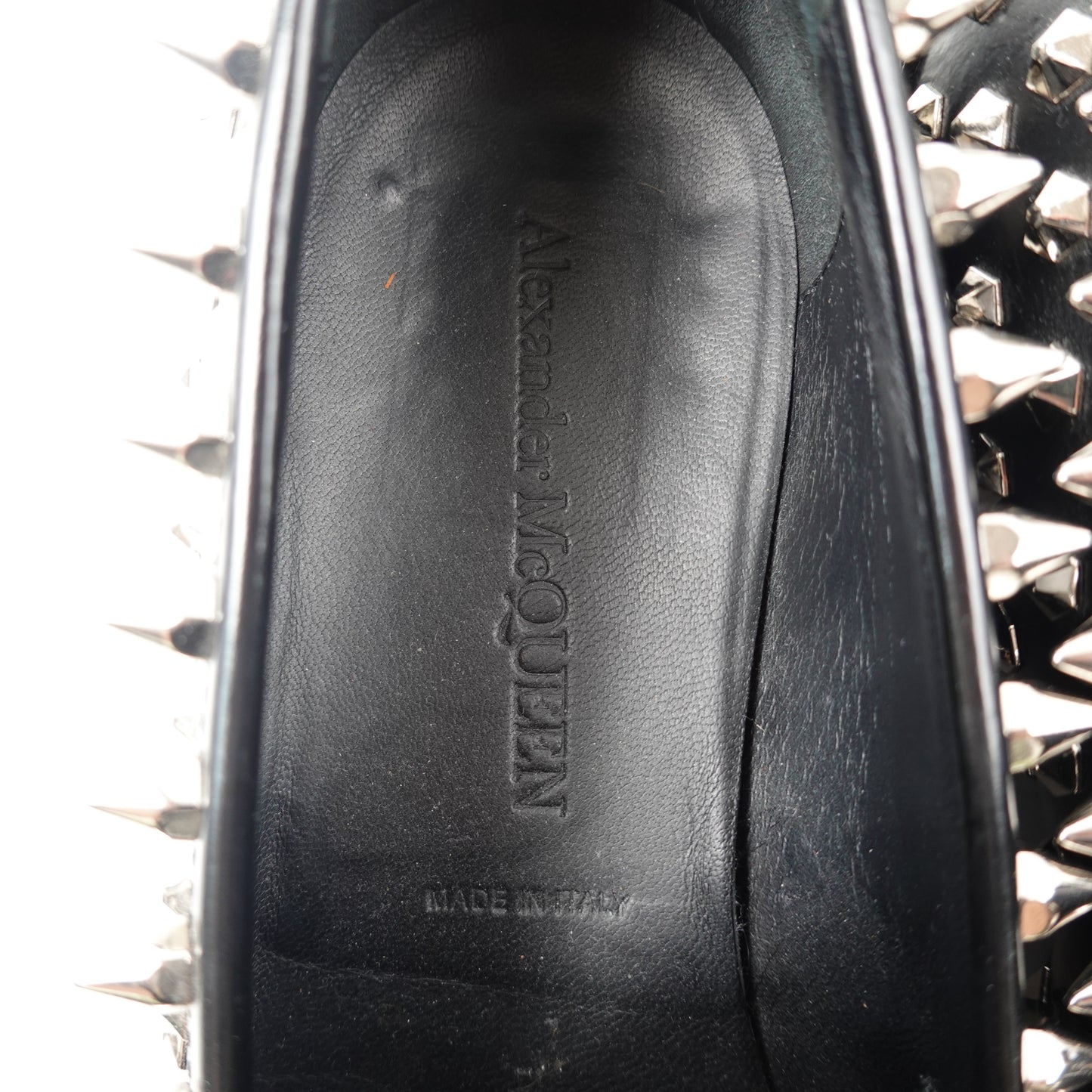 Alexander MCQueen Leather Studded Dress Loafers - Size 42