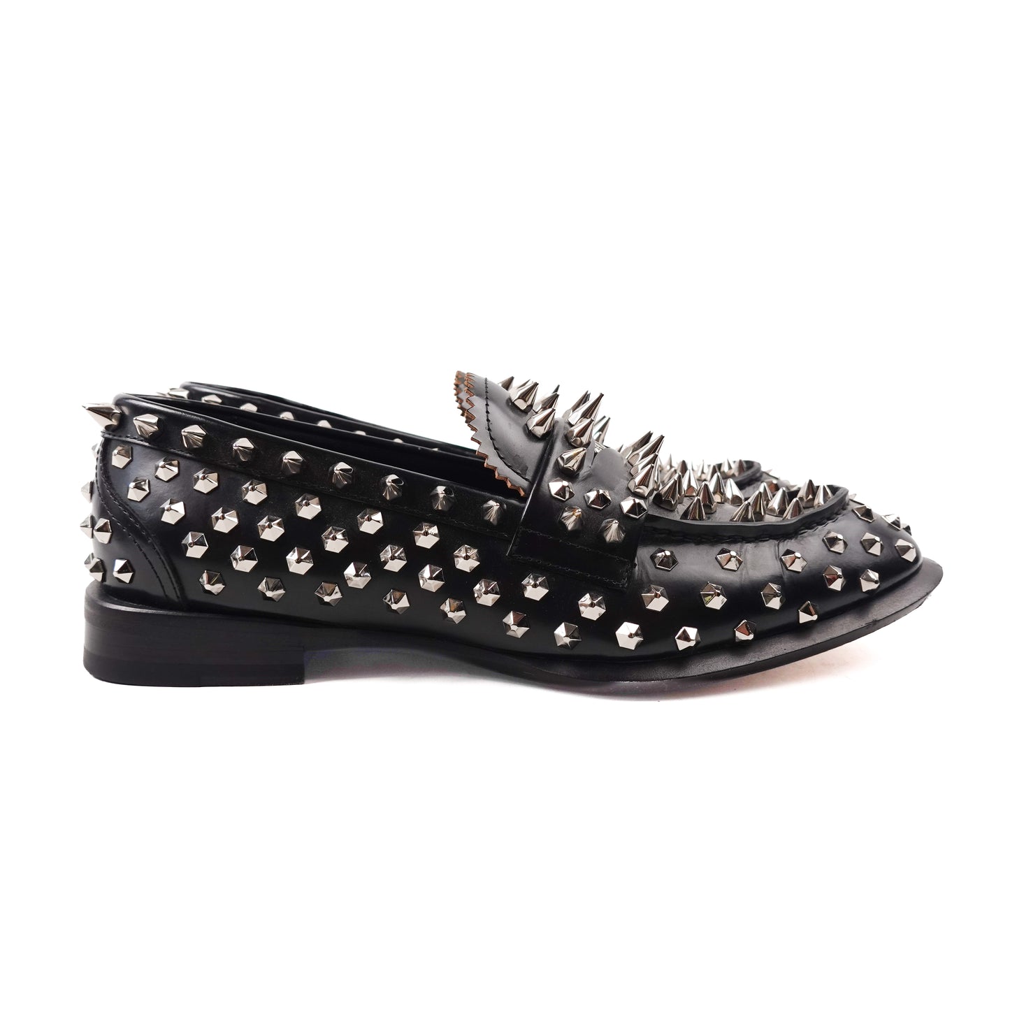 Alexander MCQueen Leather Studded Dress Loafers - Size 42