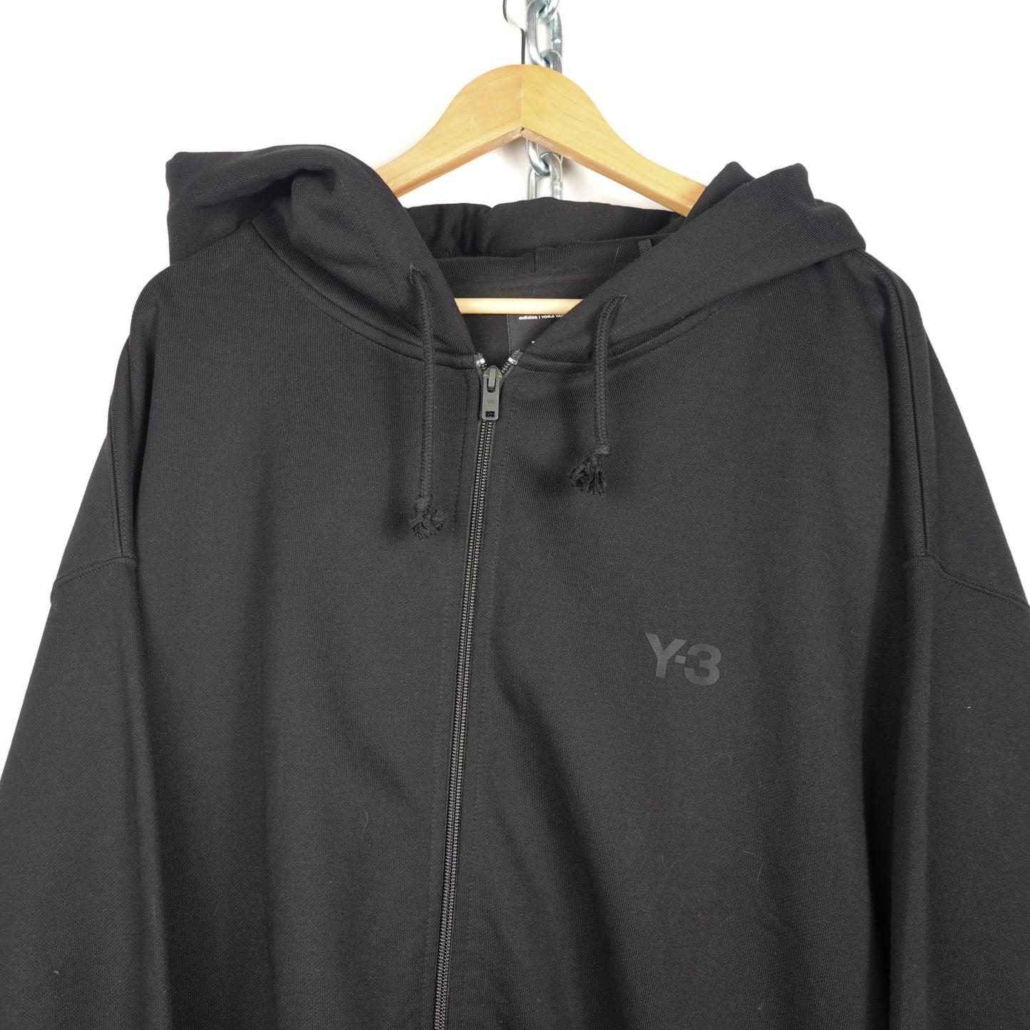 Y-3 Baggy Black Hoodie - Size XL