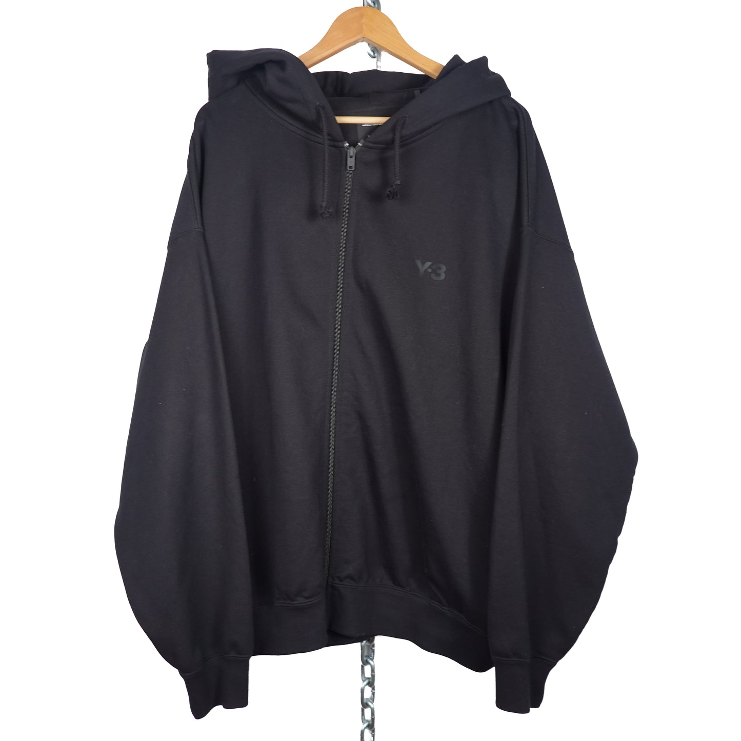 Y-3 Baggy Black Hoodie - Size XL