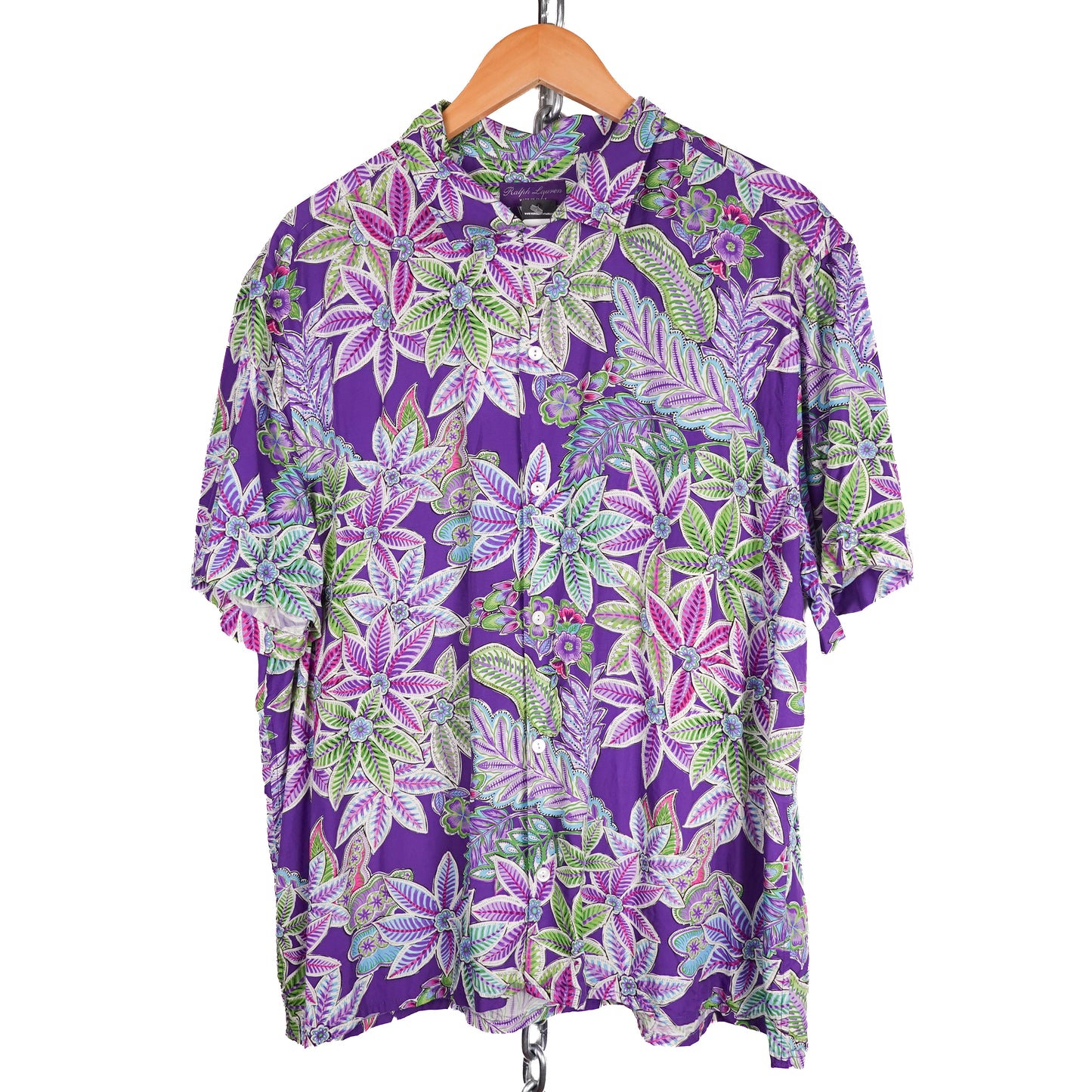 Polo RL Purple Label Floral SS Shirt - Size XXL