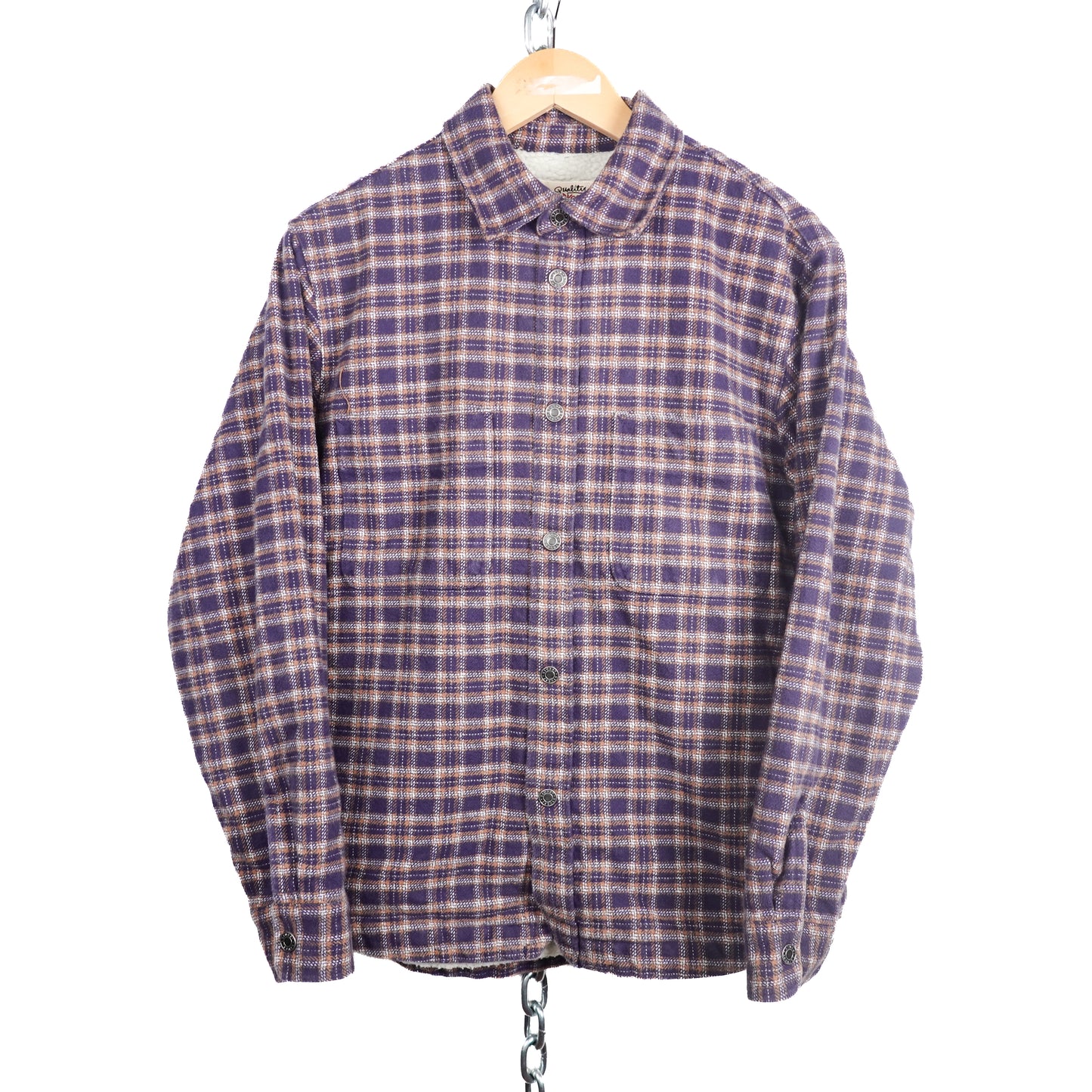 Stussy Workgear Plaid Sherpa Lined Jacket - Size S