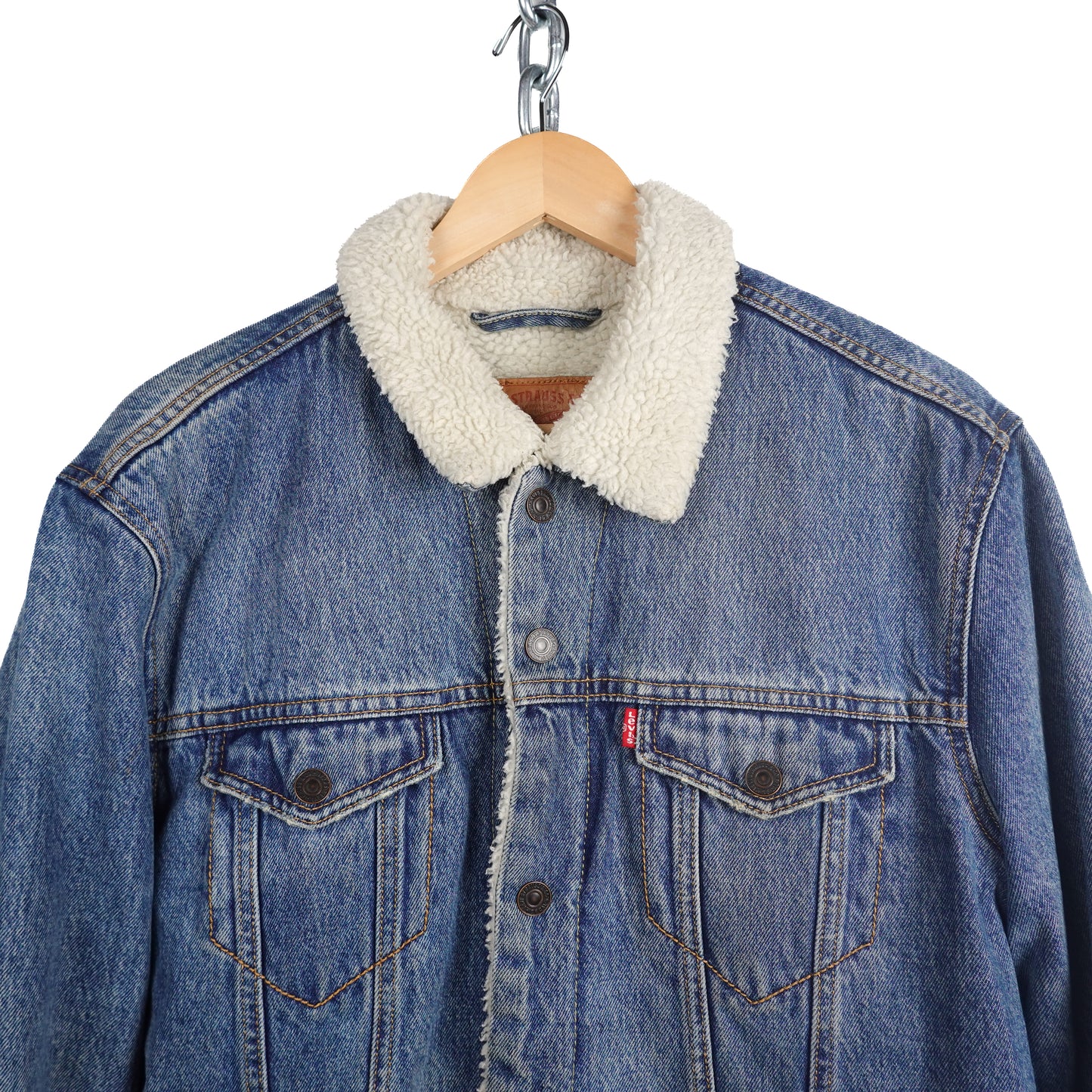 Levis Sherpa Lined Denim Jacket - Size L