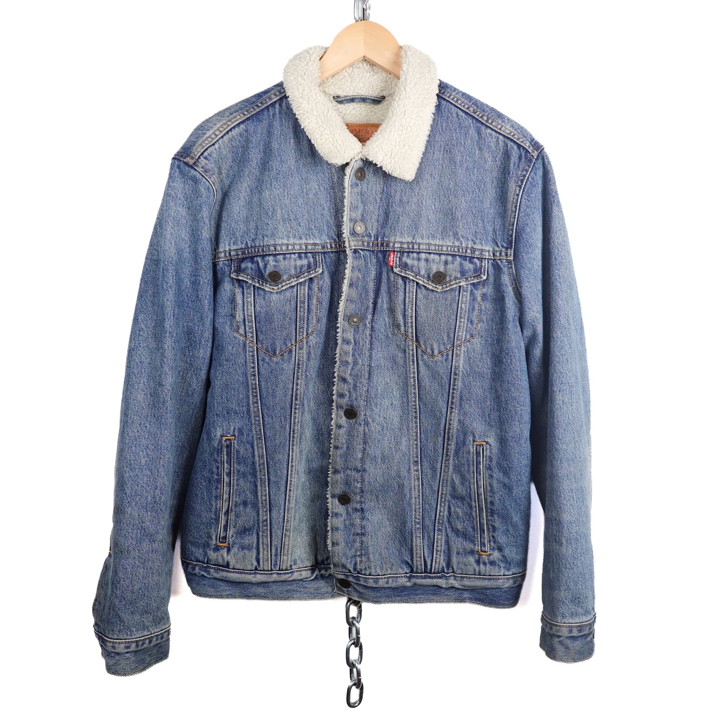 Levis Sherpa Lined Denim Jacket - Size L