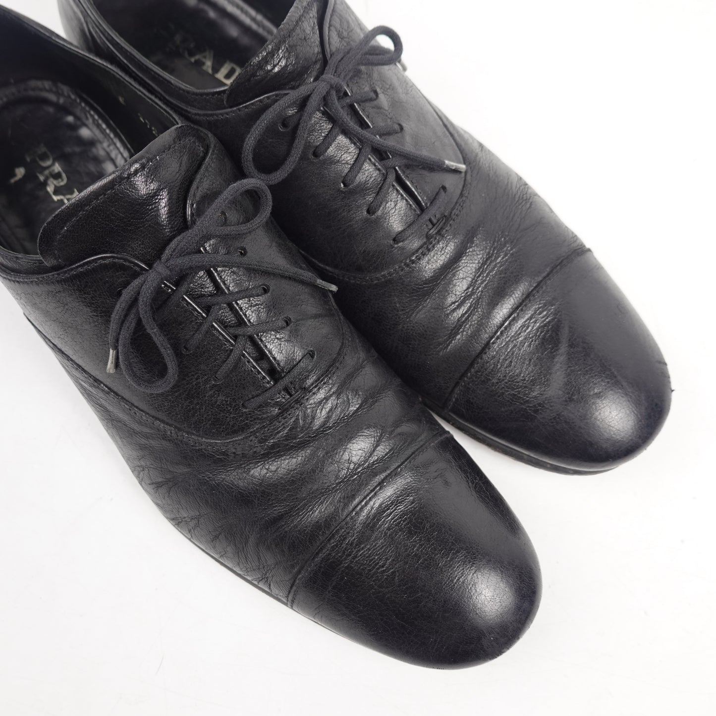 Prada Black Leather Dress Shoes - Size 9