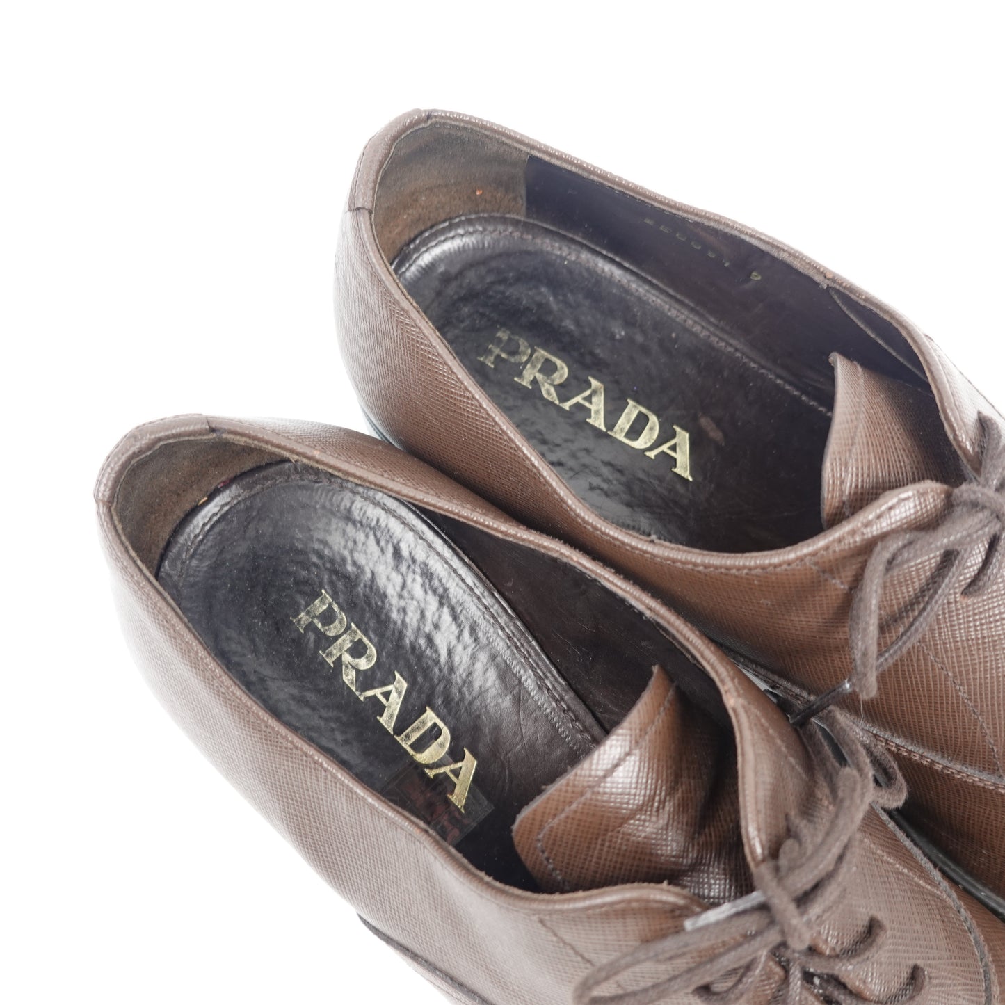Prada Brown Leather Dress Shoes - Size 9