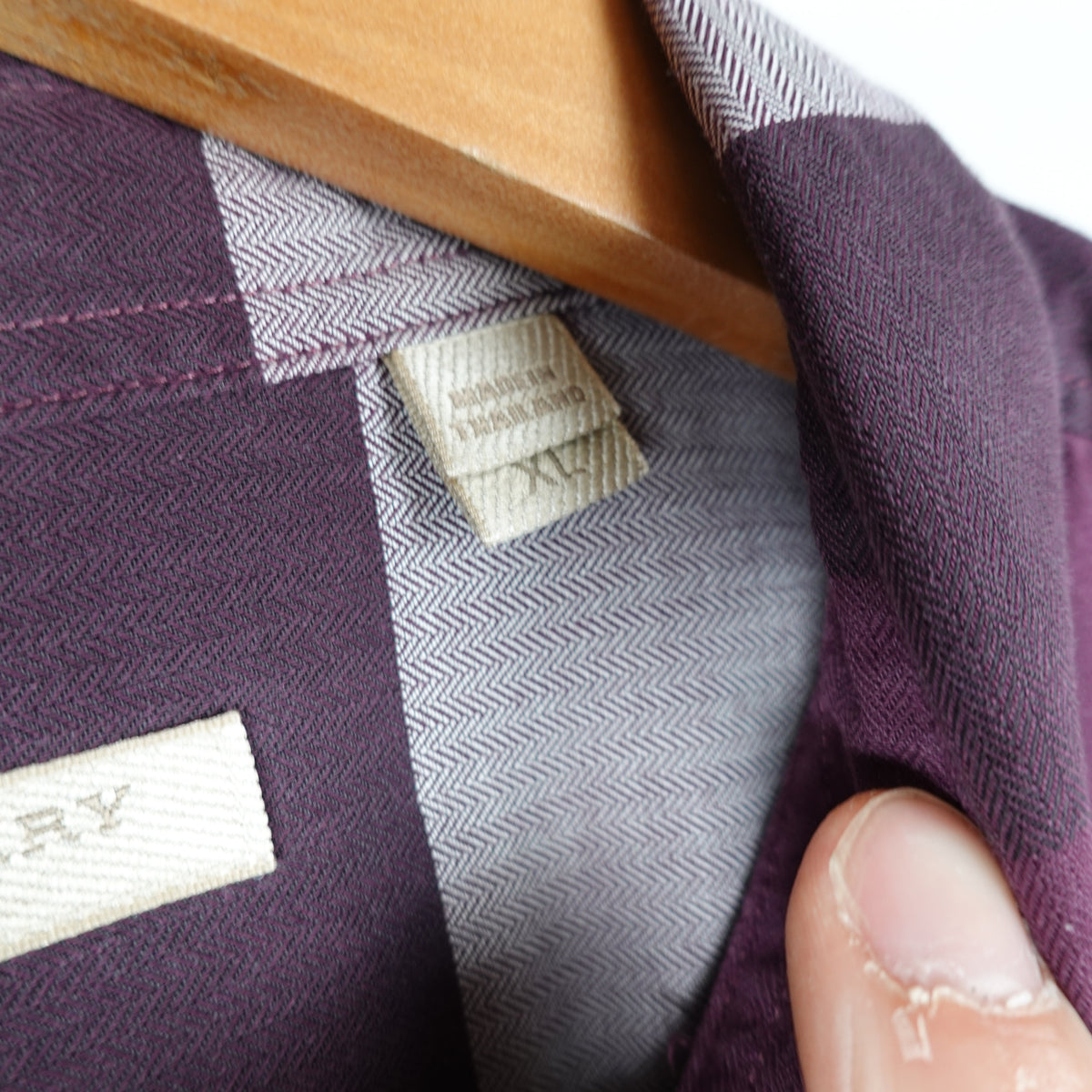Burberry Maroon Button Up - Size XL
