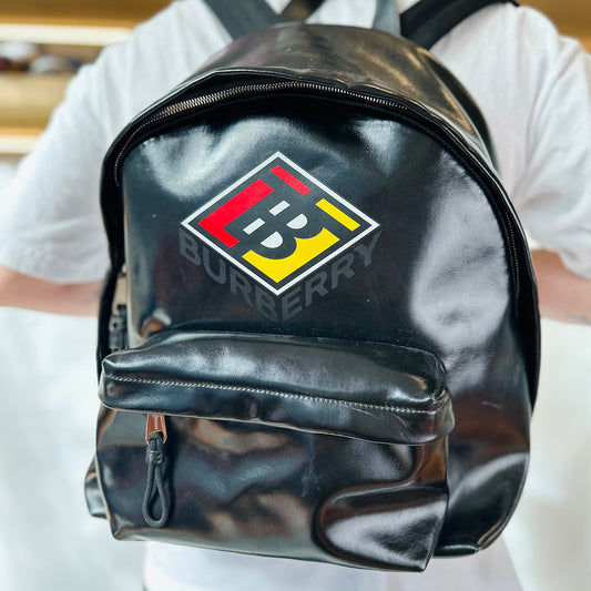 Burberry Logo Glossy Finish Backpack