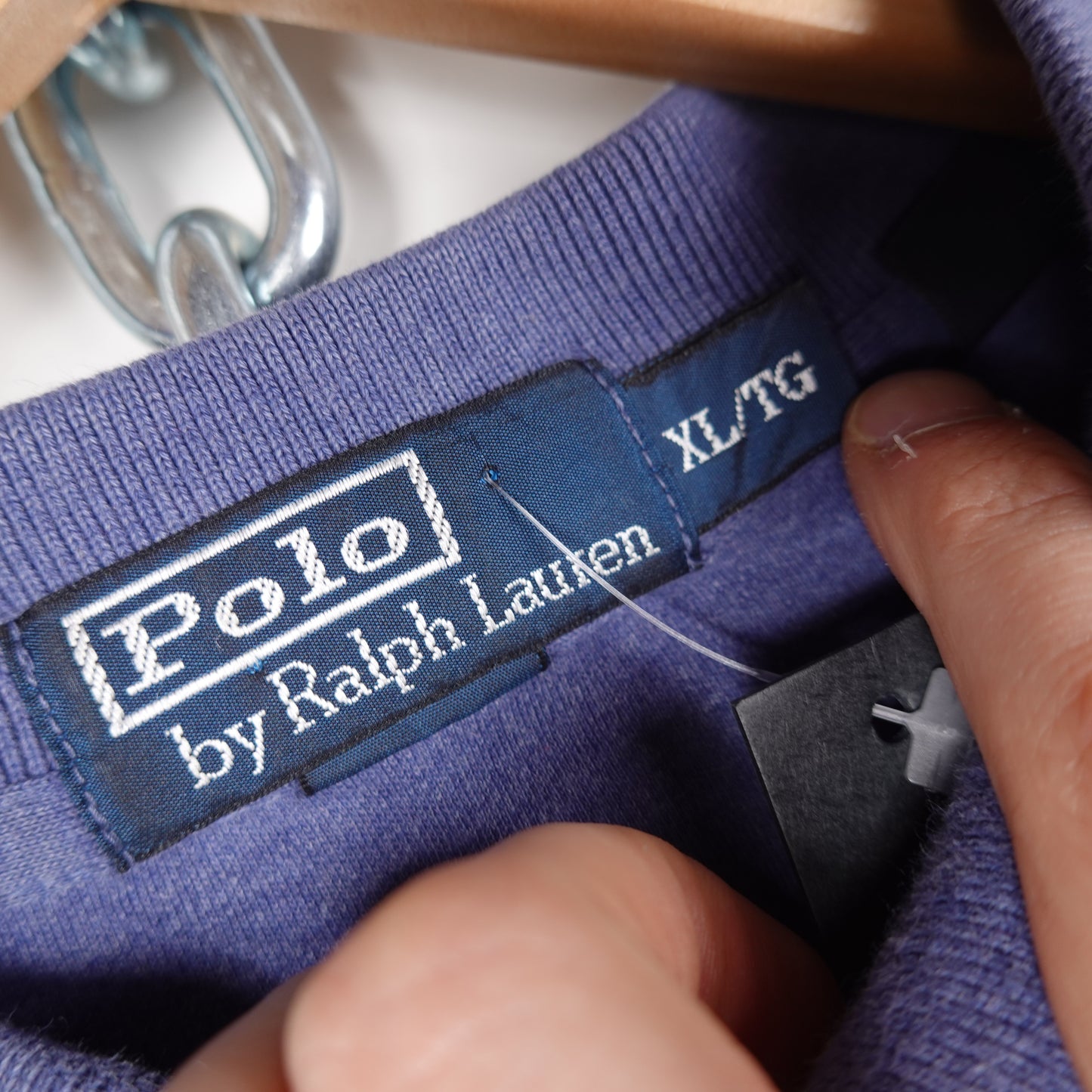 Polo RL Navy LS Polo Shirt - Size XL