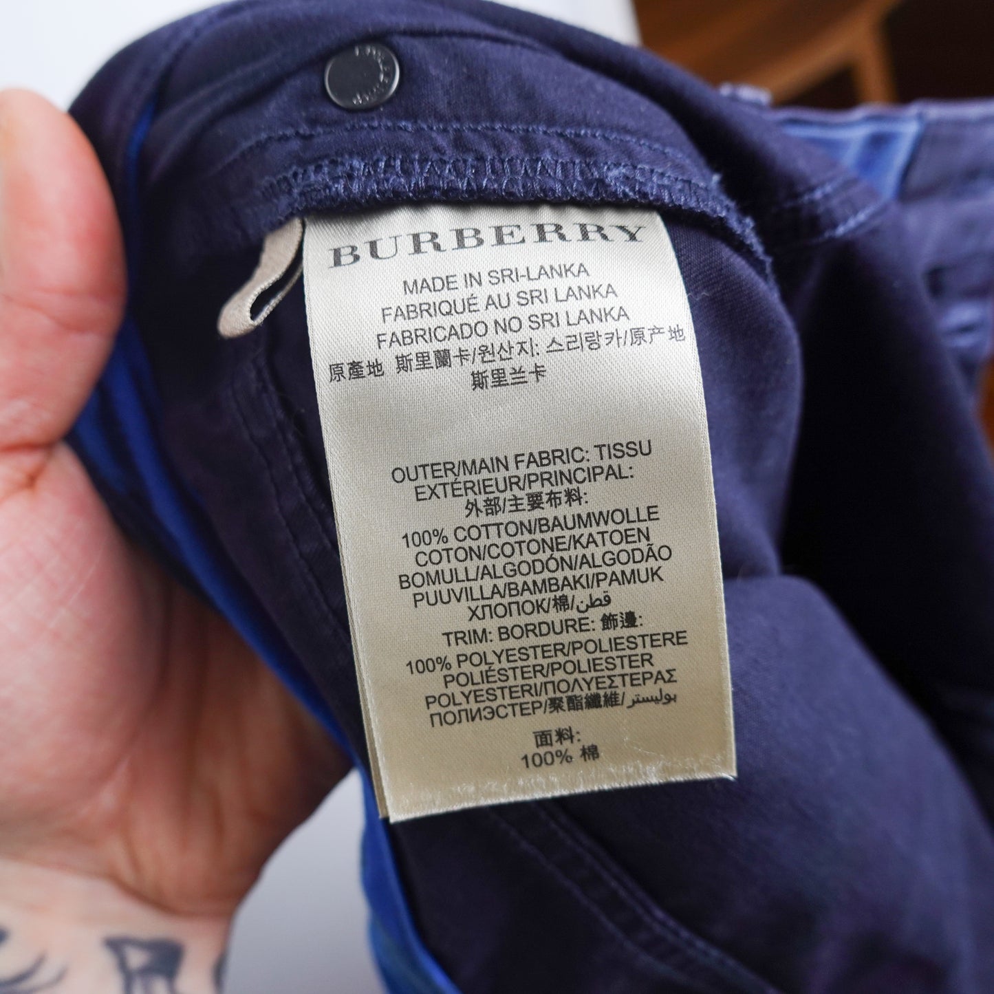 Burberry Brit Navy Pant - Size 36