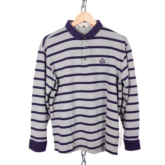 Burberry Striped LS Polo - Size L