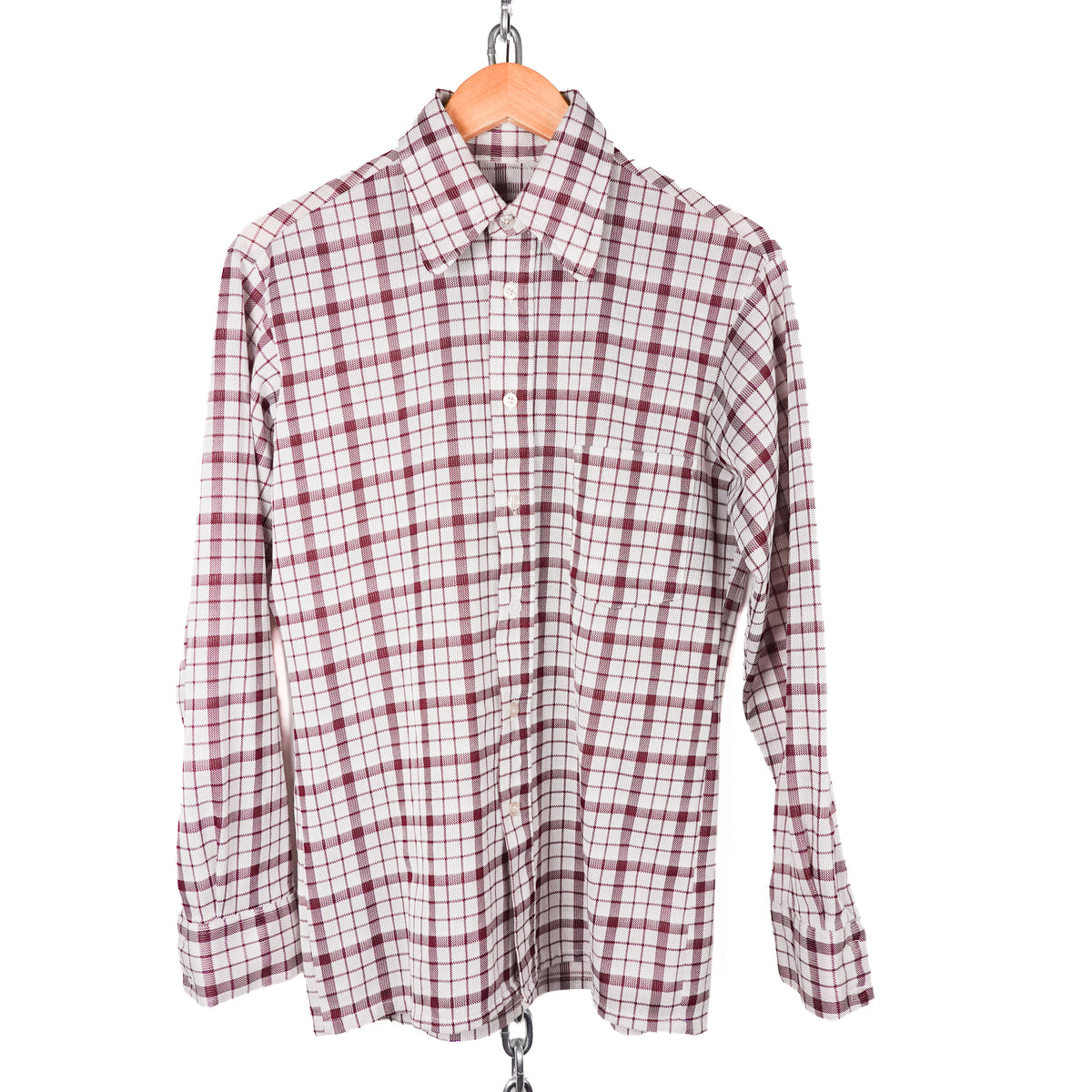 Vintage Red/White Button Up - Size M