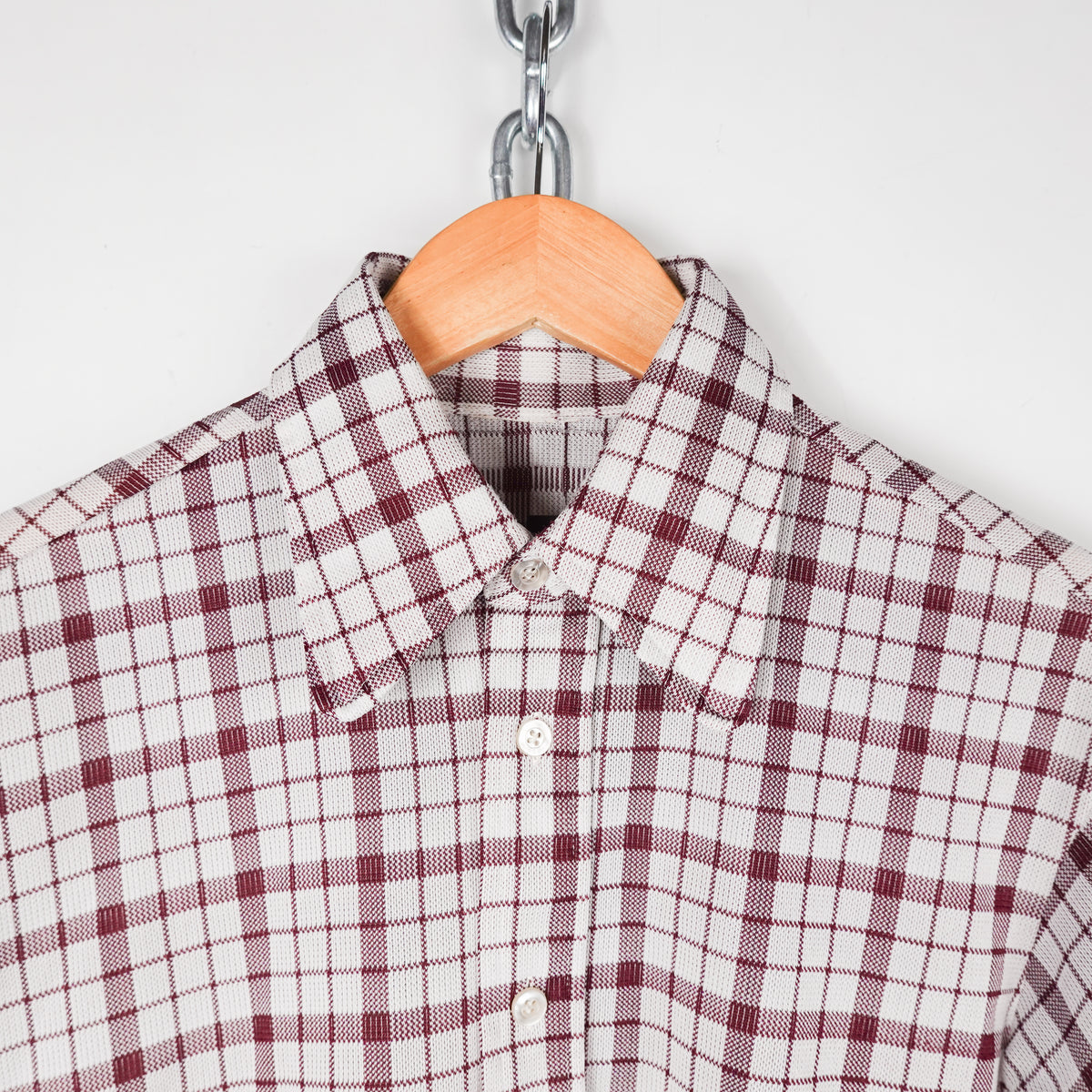 Vintage Red/White Button Up - Size M