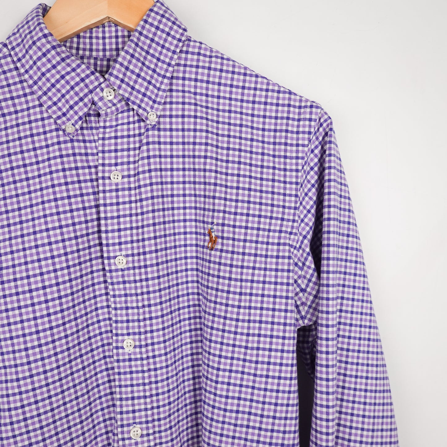 Polo RL Blue/Purple Button Up - Size M