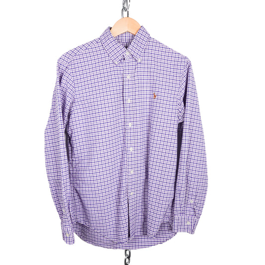 Polo RL Blue/Purple Button Up - Size M