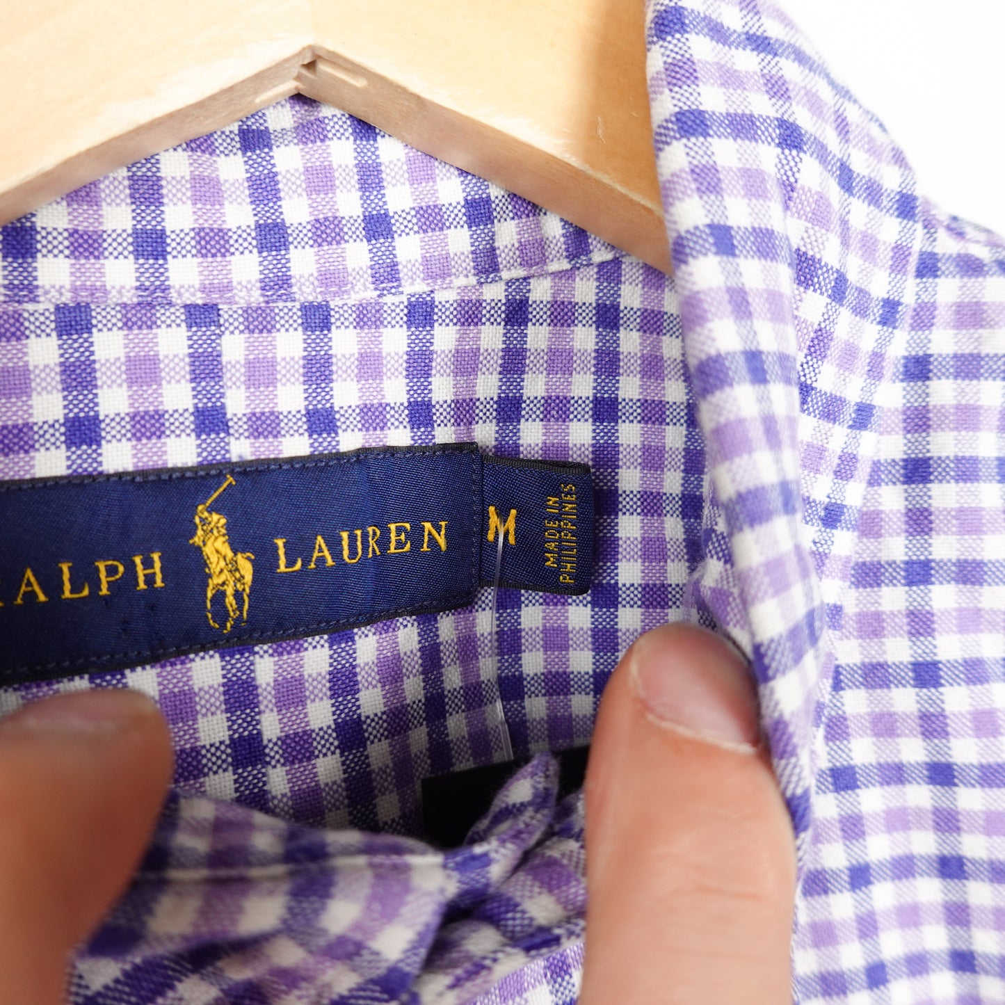 Polo RL Blue/Purple Button Up - Size M