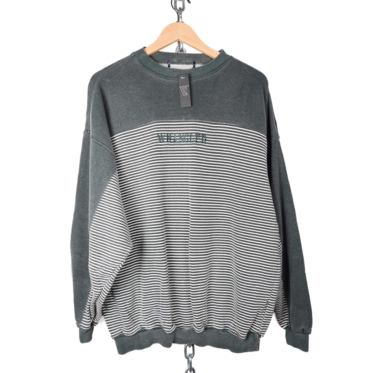 1990s Wrangler Striped Crewneck - Size L