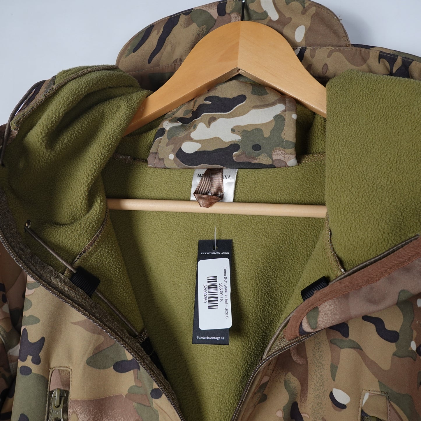 Camo Soft Shell Jacket - Size S