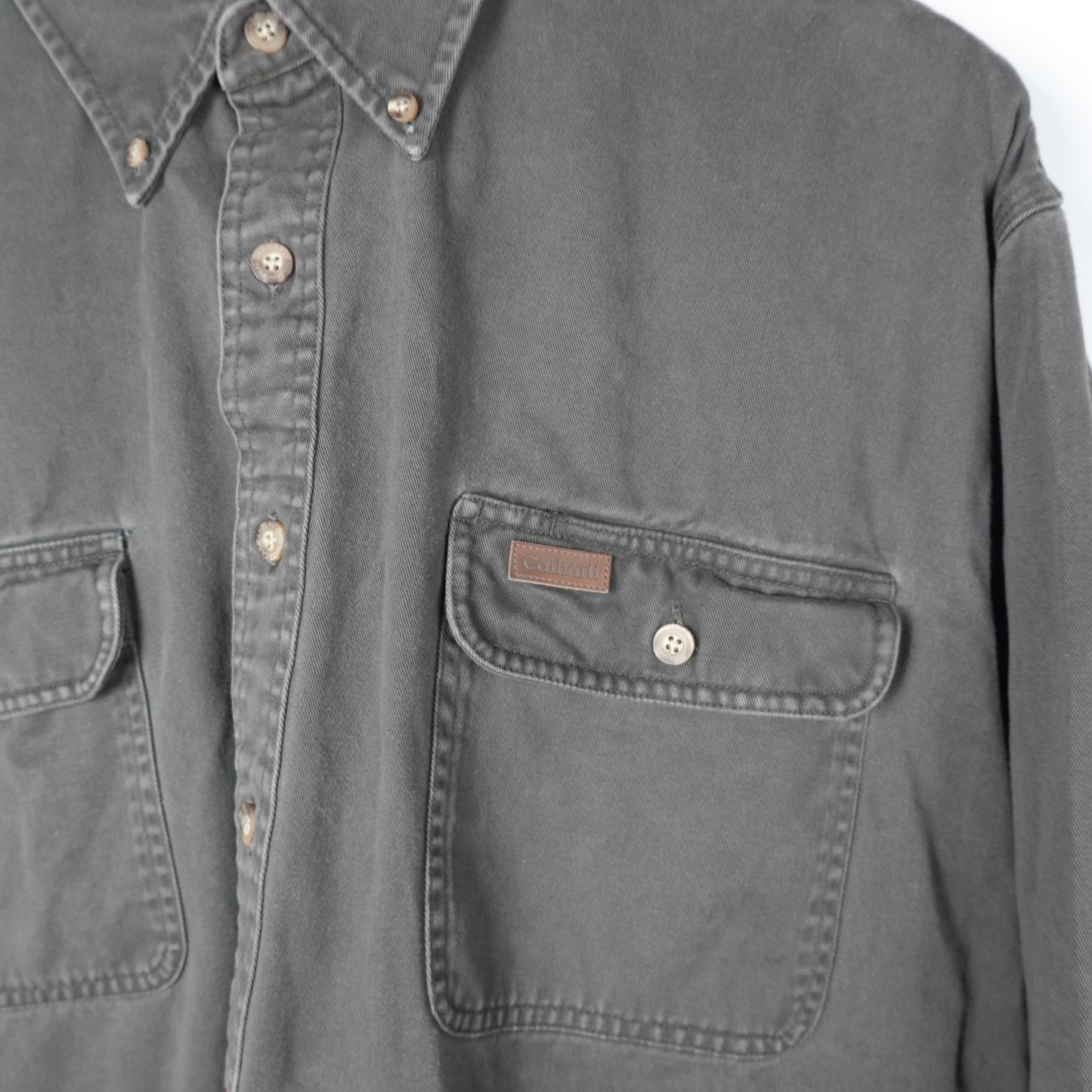 Carhartt Olive Button Up - Size XL