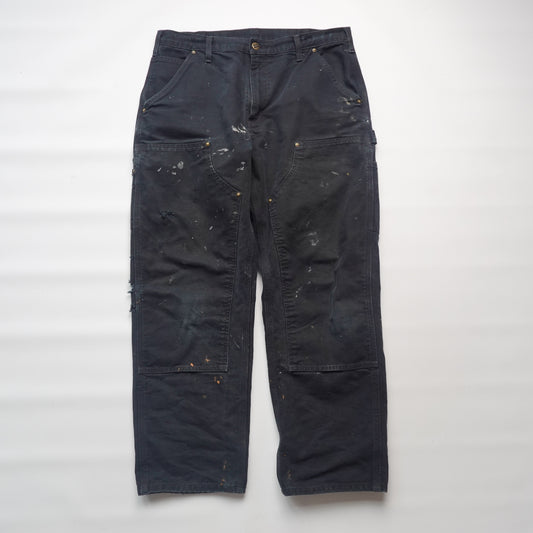Carhartt Distressed Black Double Knees - Size 34