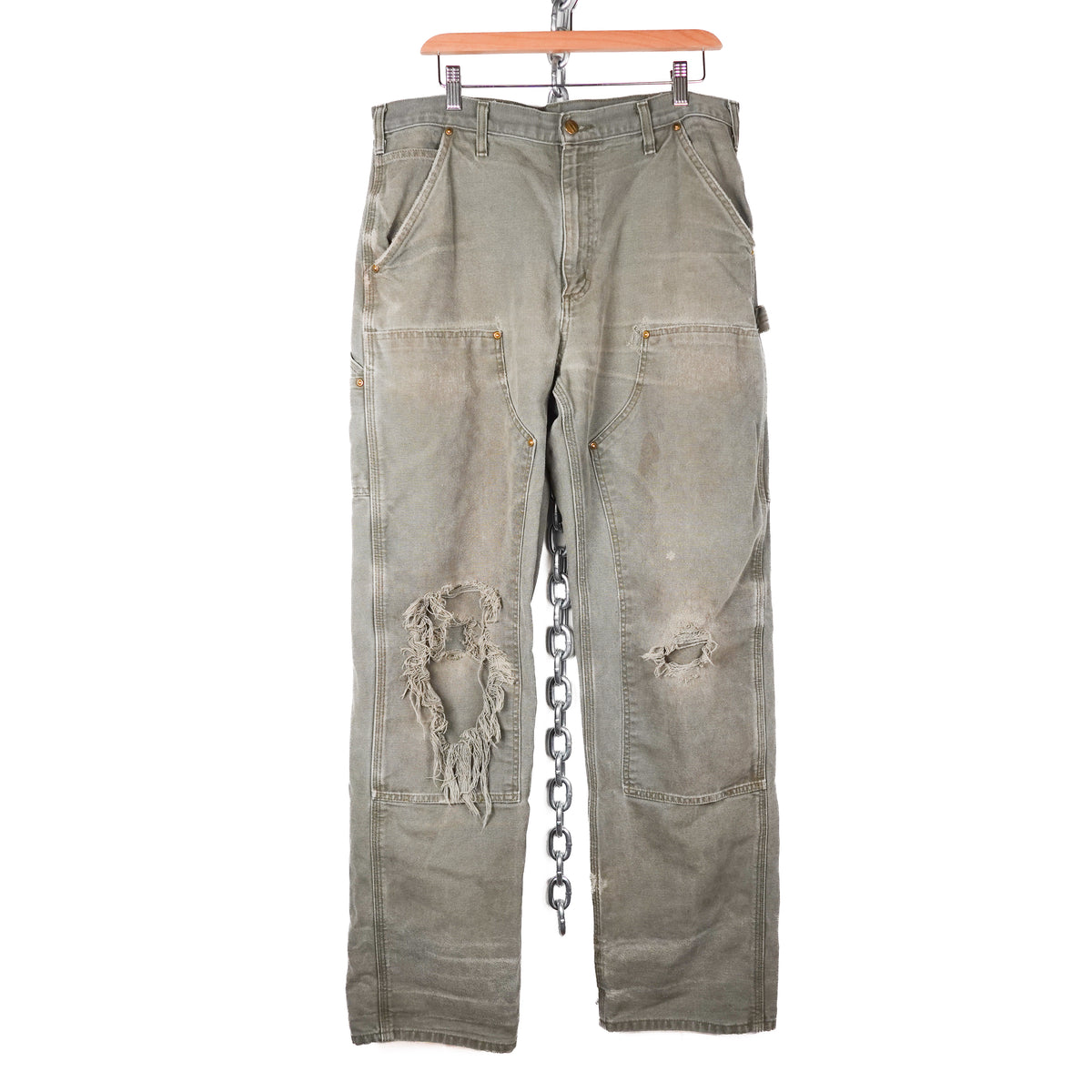 Carhartt Green Double Knee Pants - Size 34