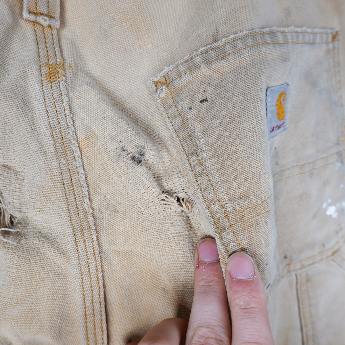 Carhartt Distressed Wheat Double Knee Pant - Size 32