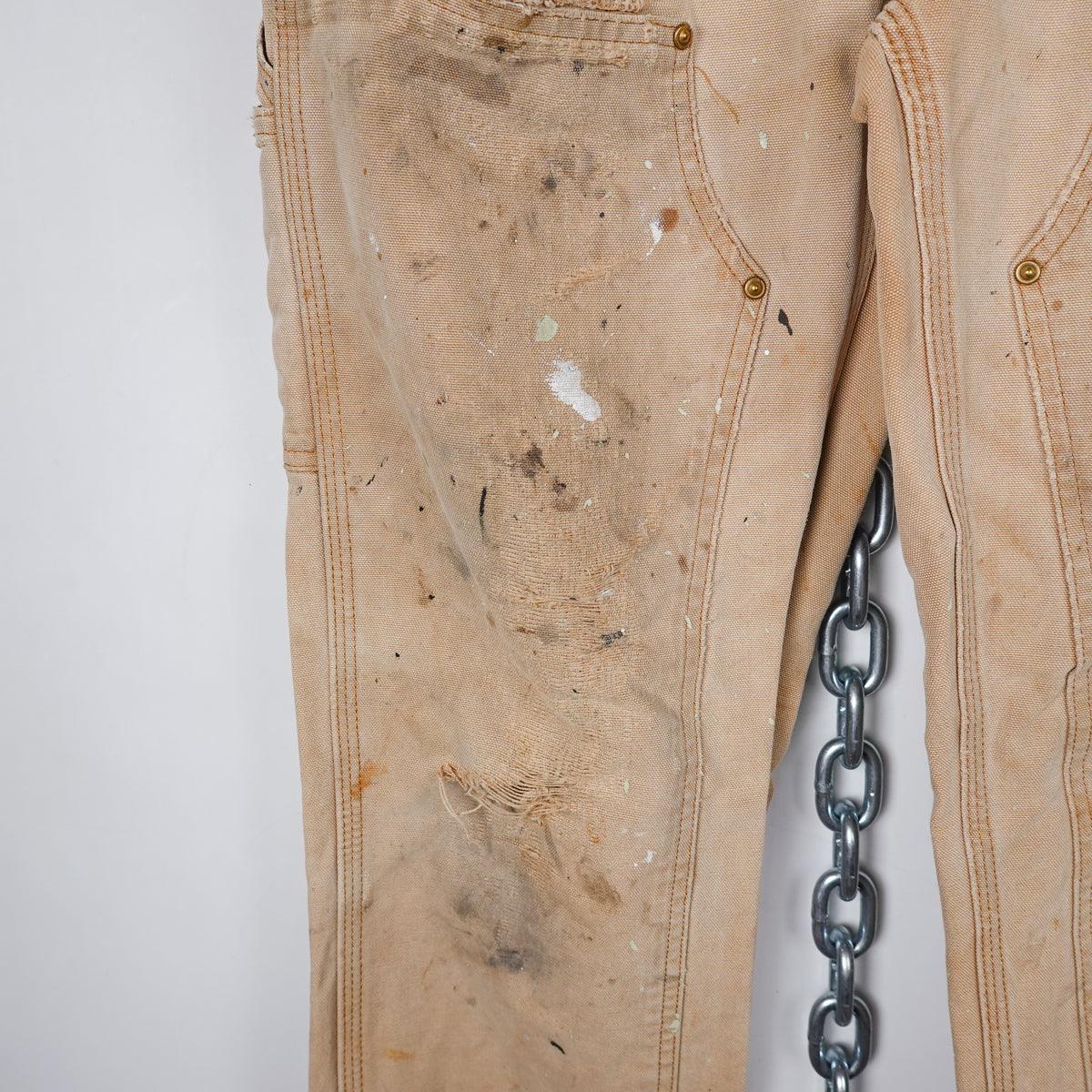 Carhartt Distressed Wheat Double Knee Pant - Size 32