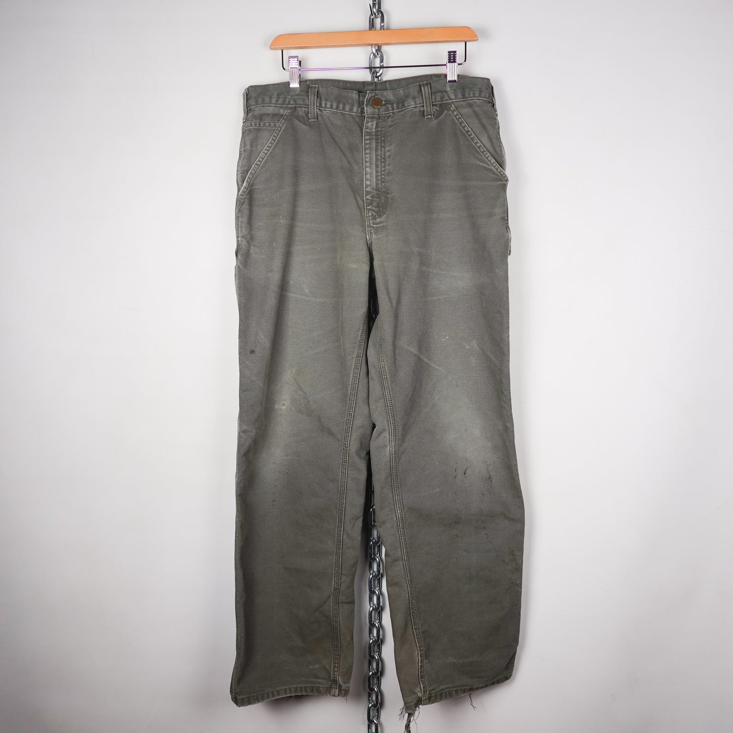 Carhartt Green Heavy Singles - Size 32