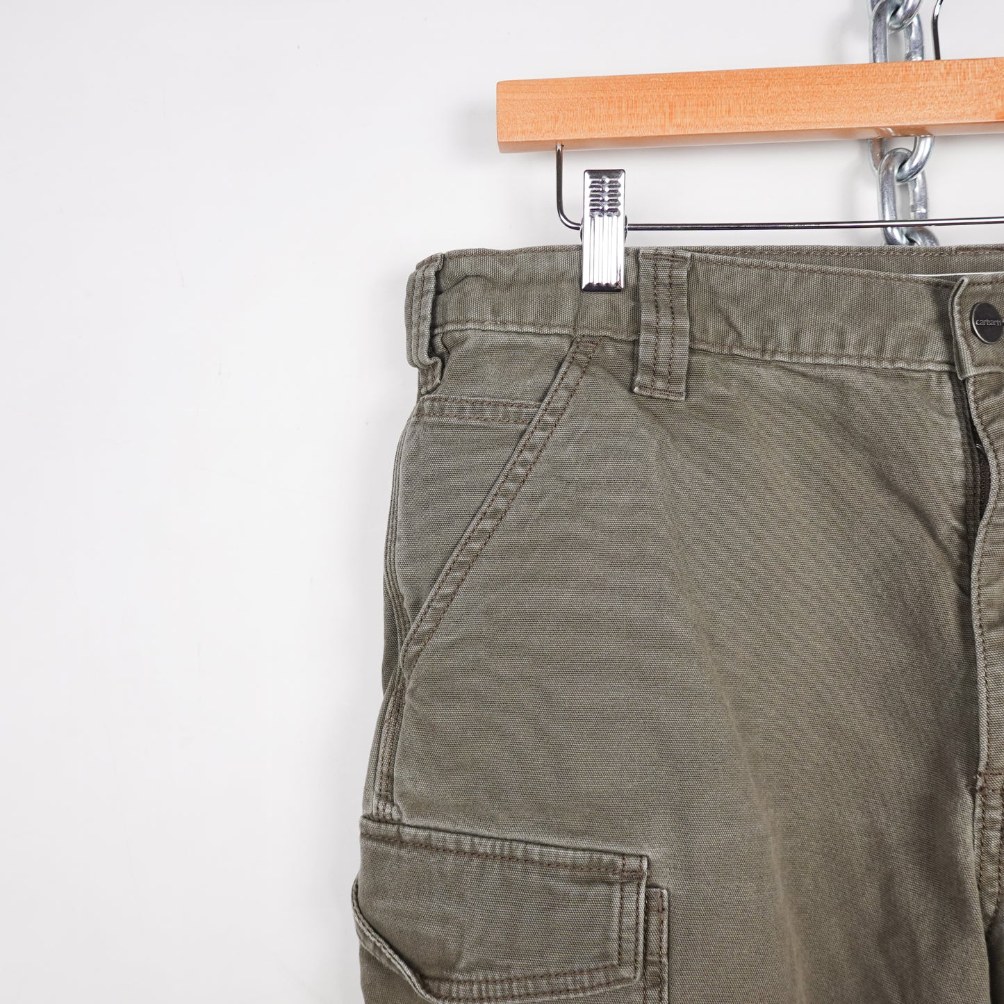 Carhartt Green Relaxed Cargo Shorts - Size 34