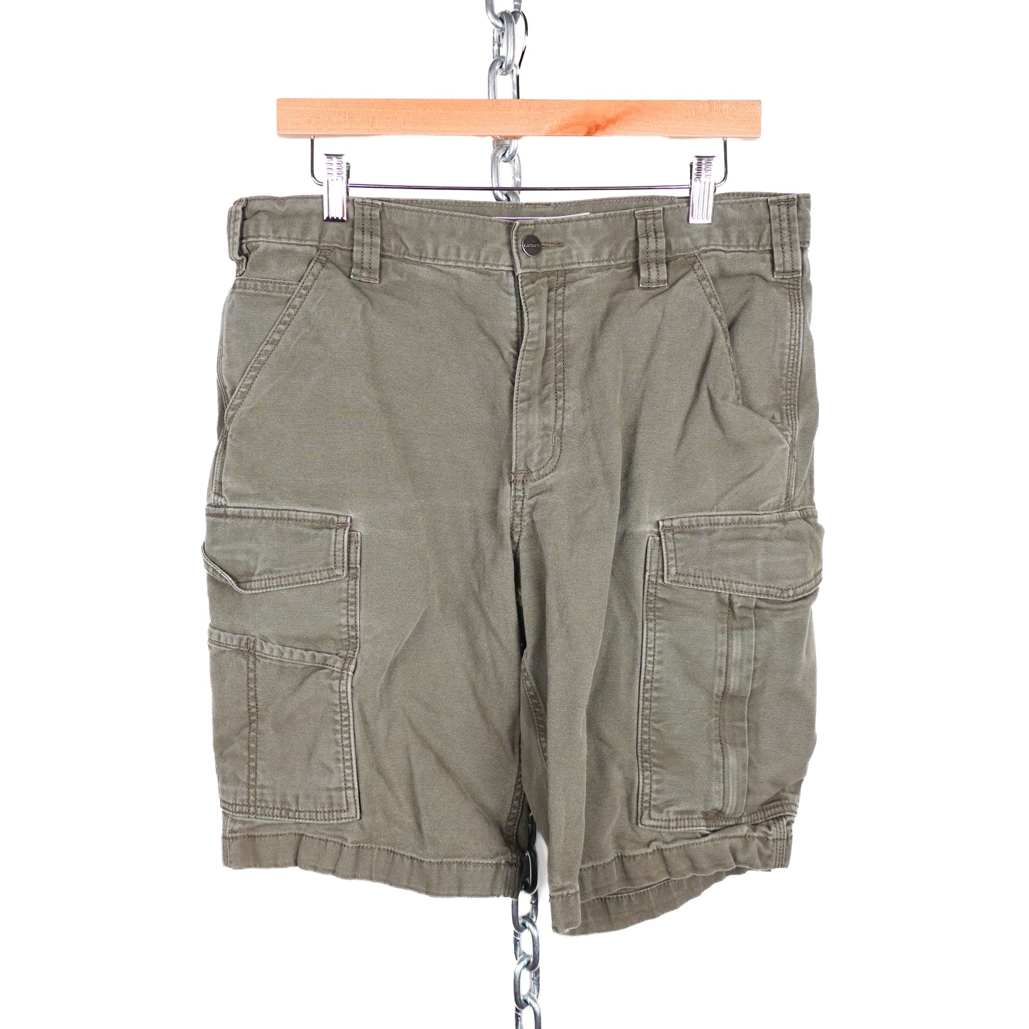 Carhartt Green Relaxed Cargo Shorts - Size 34