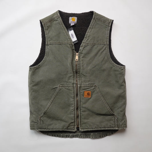 Carhartt Green Fleece Lined Vest - Size S