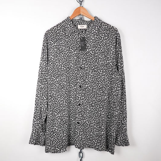 SS20 Celine Hedi Slimane Leopard Button Up - Size XL