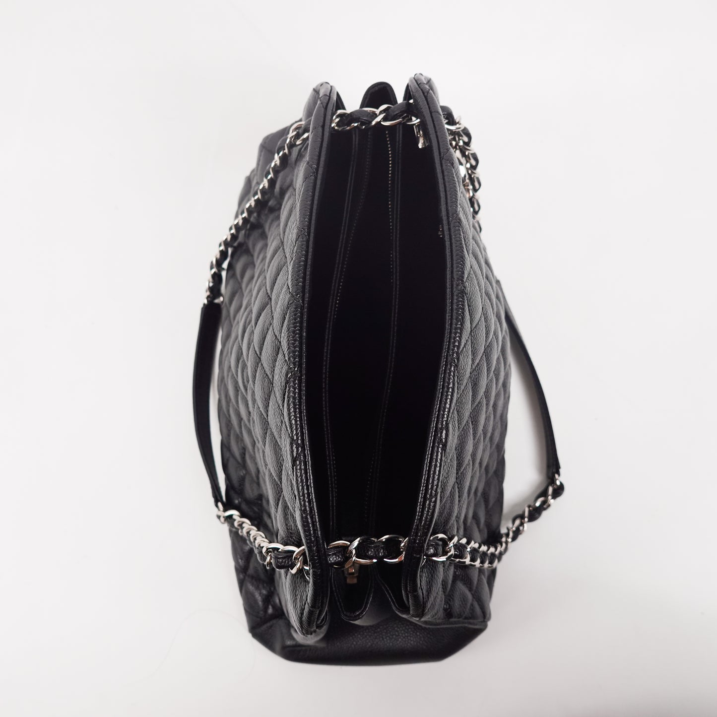 2013 Chanel Madamoiselle Caviar Leather Bowling Bag