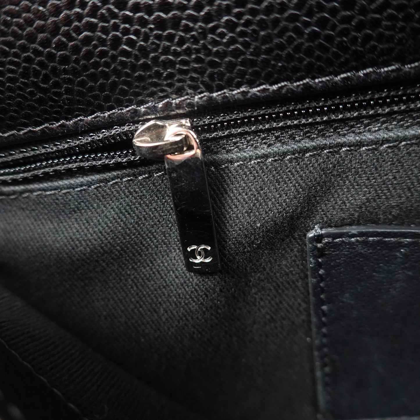 2013 Chanel Madamoiselle Caviar Leather Bowling Bag