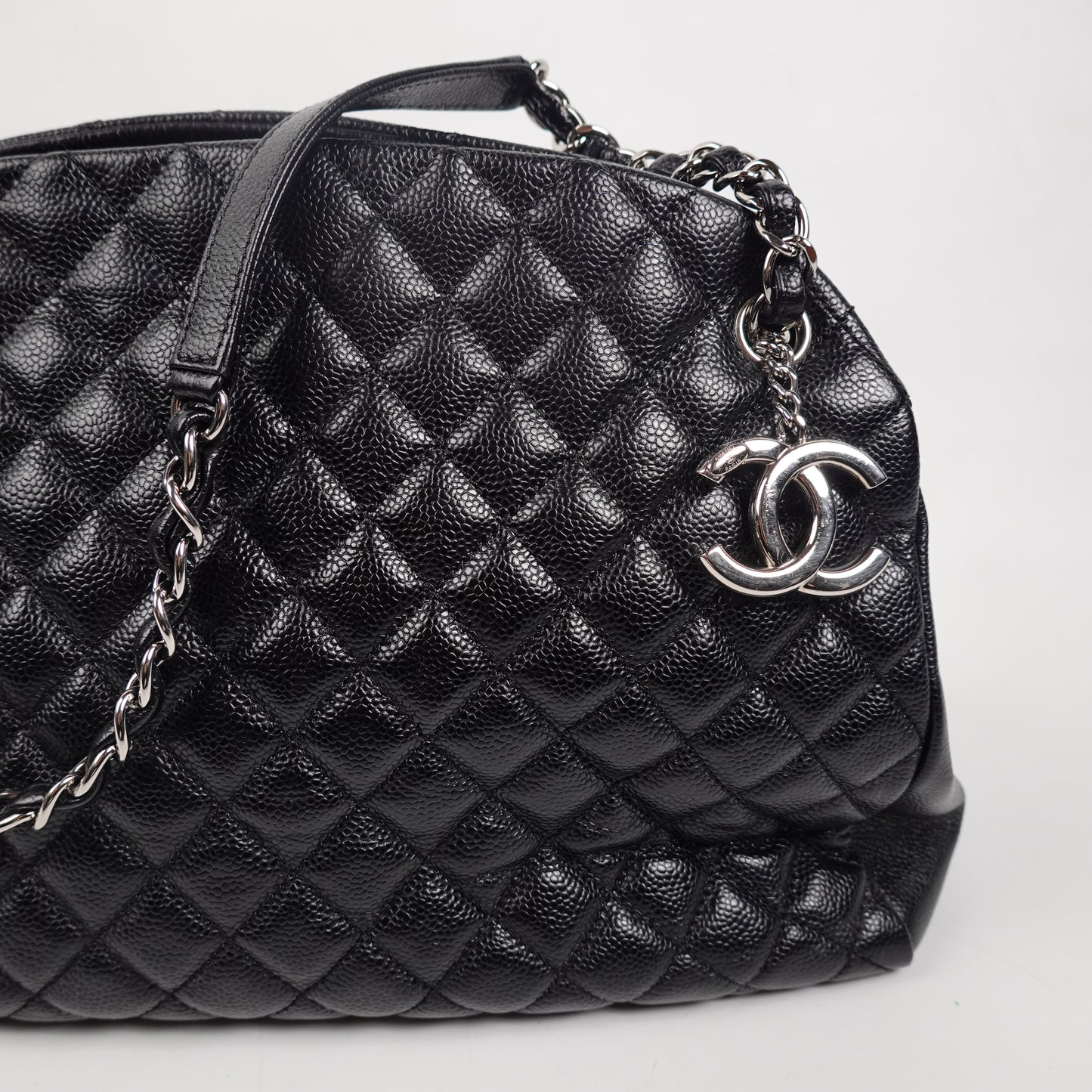 2013 Chanel Madamoiselle Caviar Leather Bowling Bag