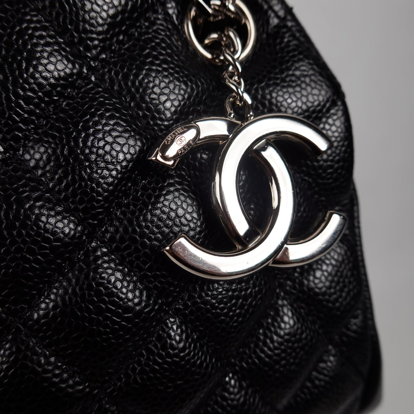 2013 Chanel Madamoiselle Caviar Leather Bowling Bag