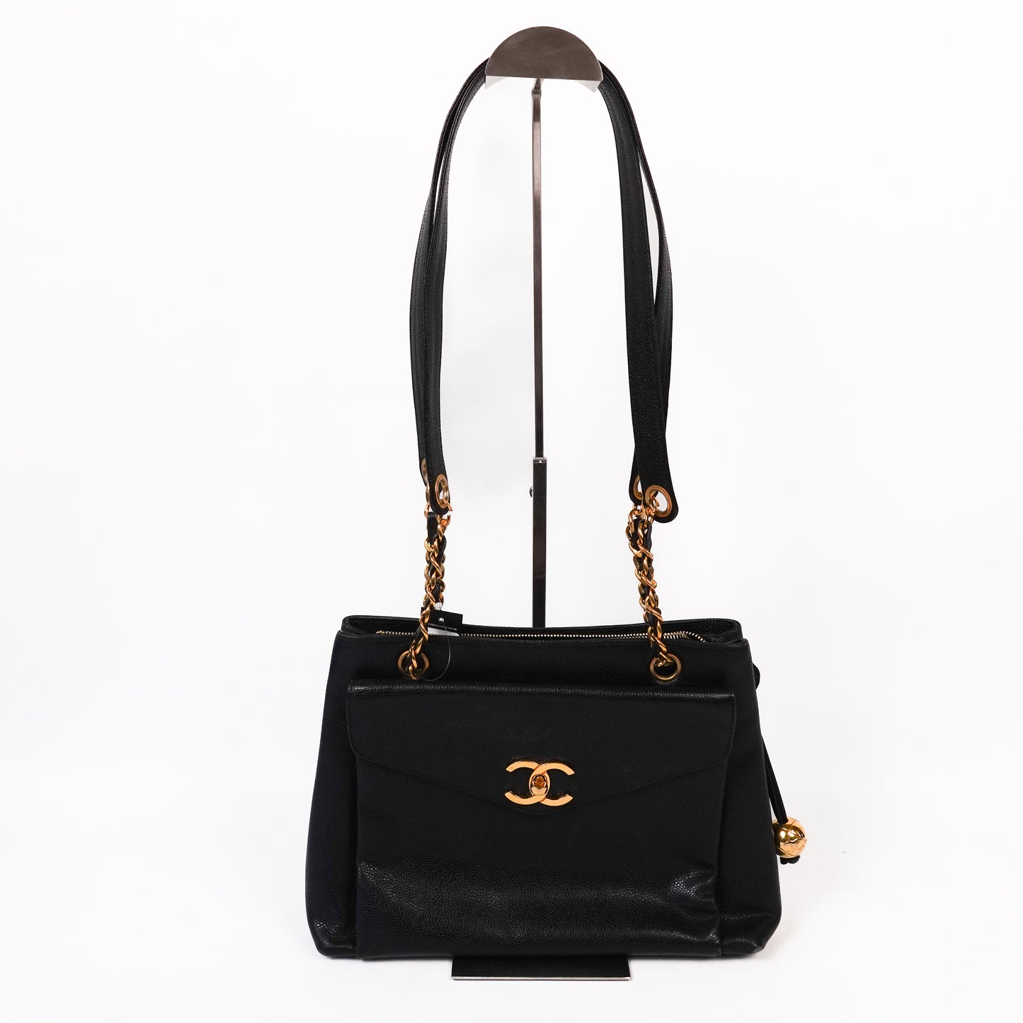 Chanel CC Matelasse Chain Tote Bag Black