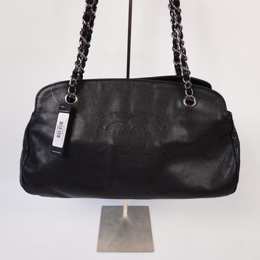 Chanel Caviar Timeless CC Shoulder Bag Black