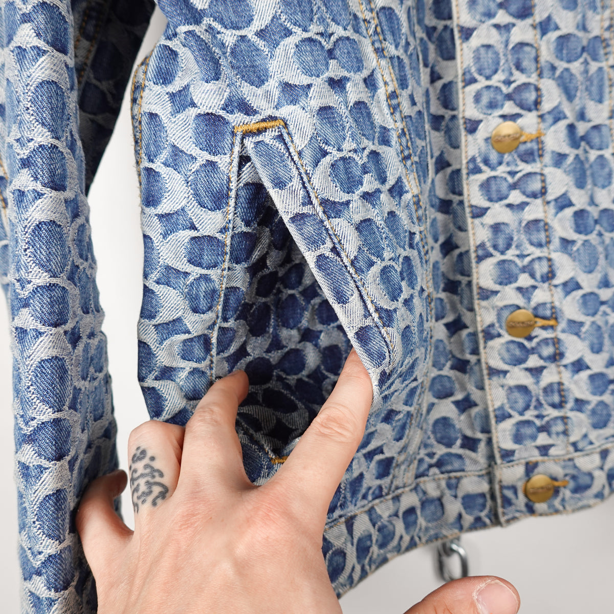 Coach Monogram Denim Jacket - Size S