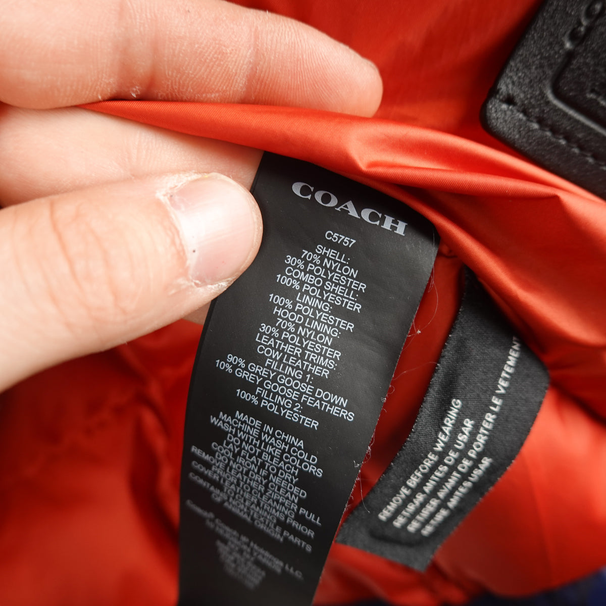 Coach Puffer Jacket - Size S